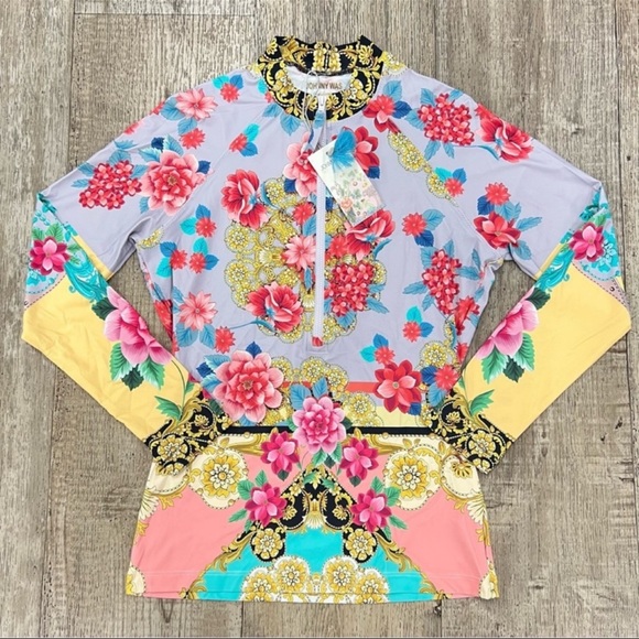 NWT Johnny Was Japer Swim Surf Shirt & Board Shorts - Picture 3 of 14